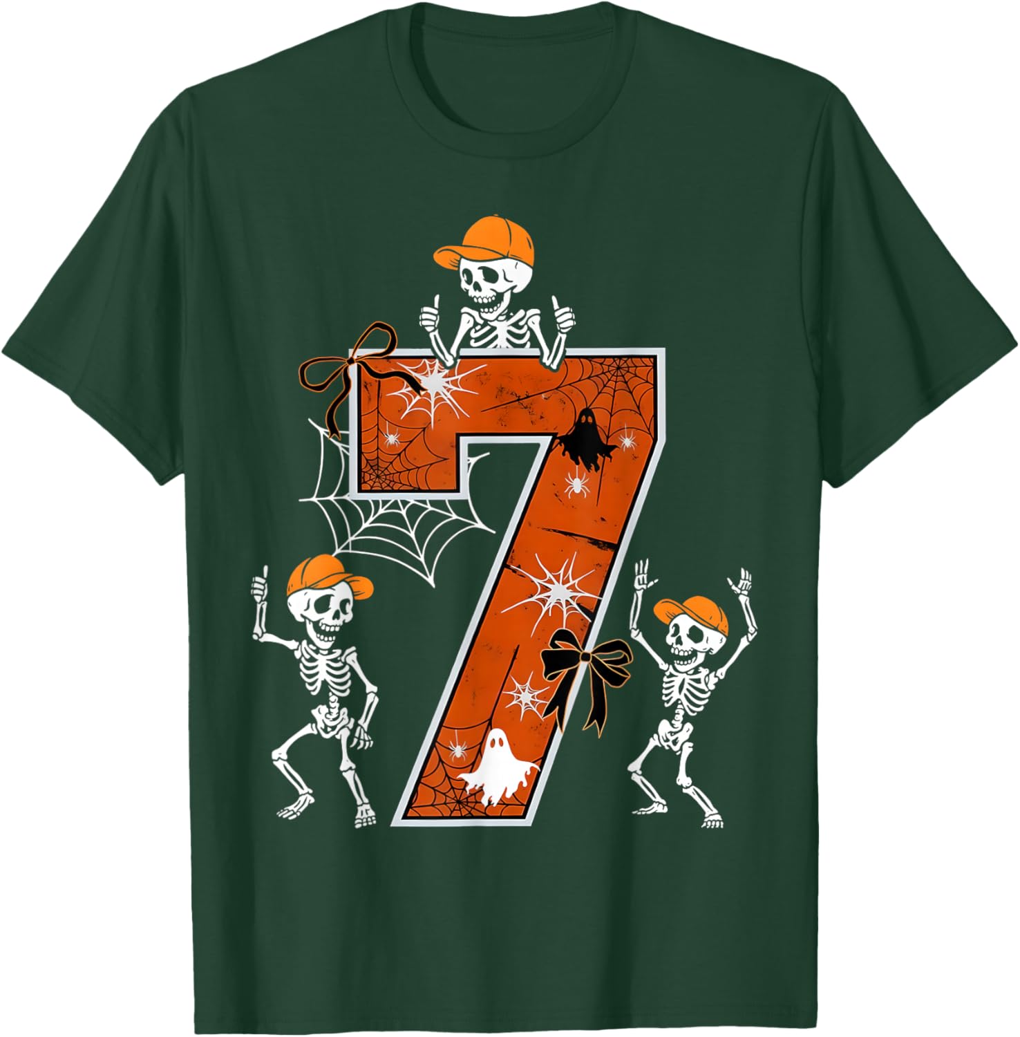 HUGvyn Six Seven Meme 6 7 Halloween Costume Dancing Skeleton T-Shirt - T-Shirt | Forest