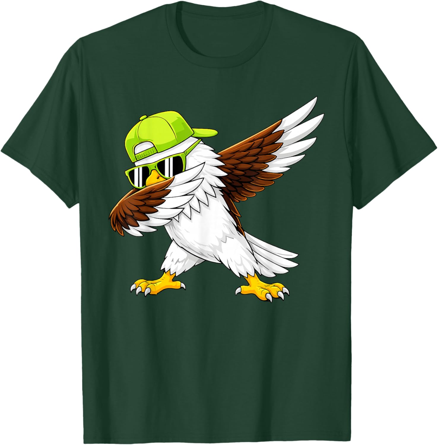 Sea Hawk Dabbing Women Youth Toddler Kids Boys Girls T-Shirt - T-Shirt | Forest