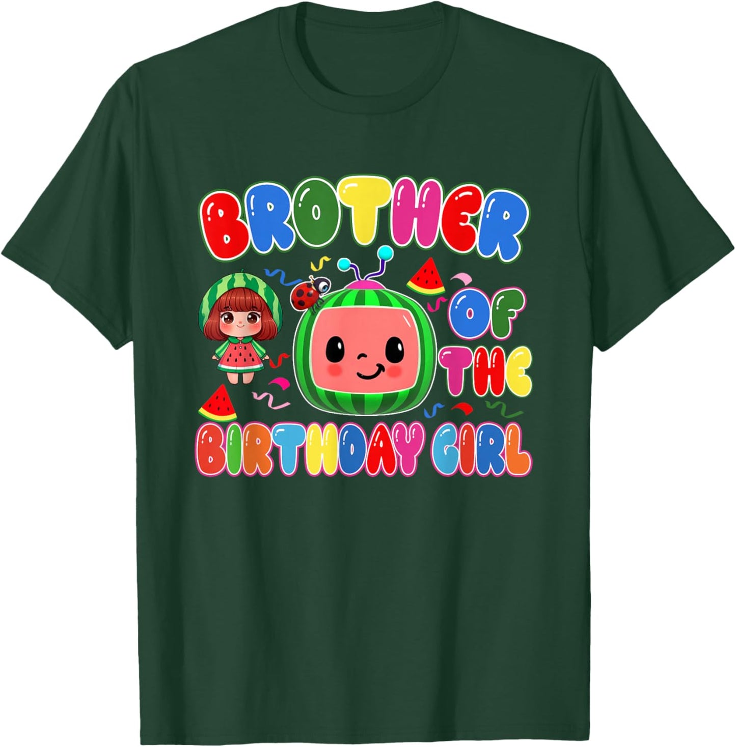 Brother of The Birthday Girl Melon Family Matching Funny T-Shirt - T-Shirt | Forest