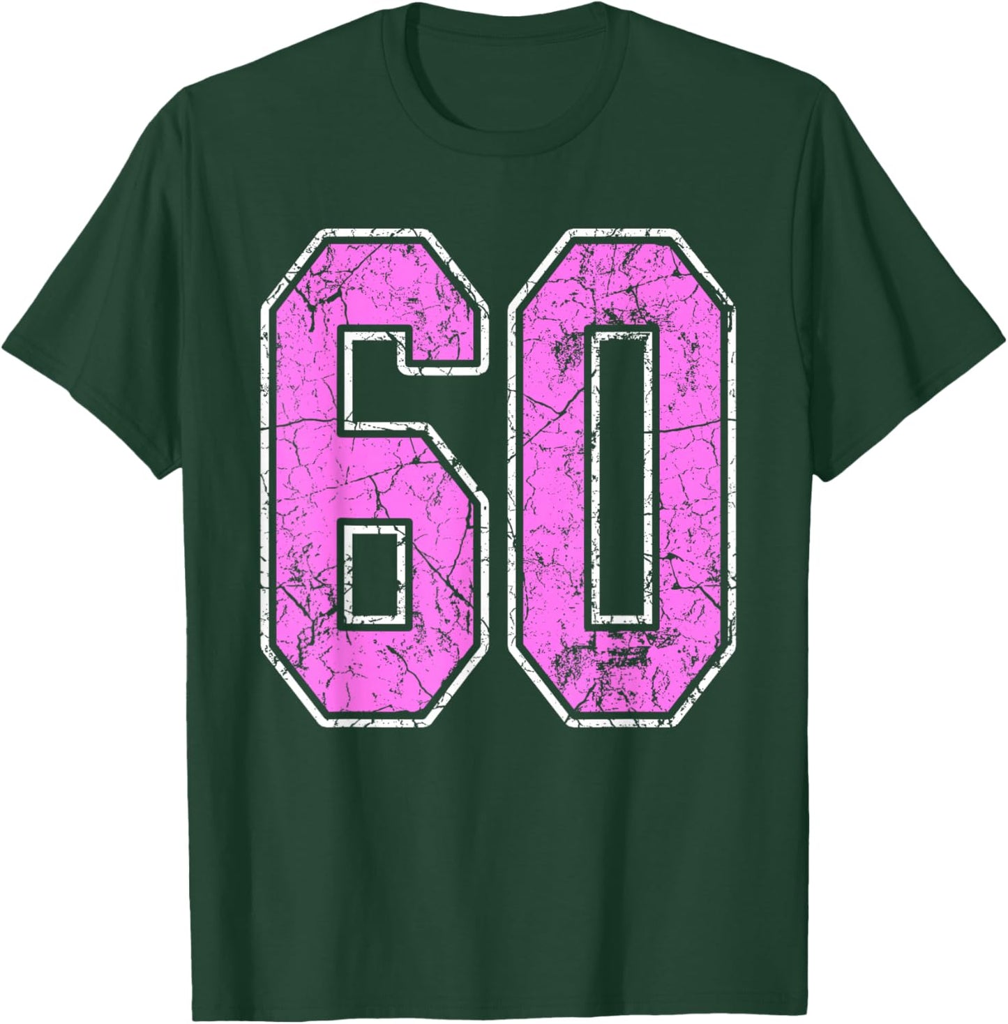 Grunge Pink and Pink Number 60 Jersey Player Uniform #60 T-Shirt - T-Shirt | Forest