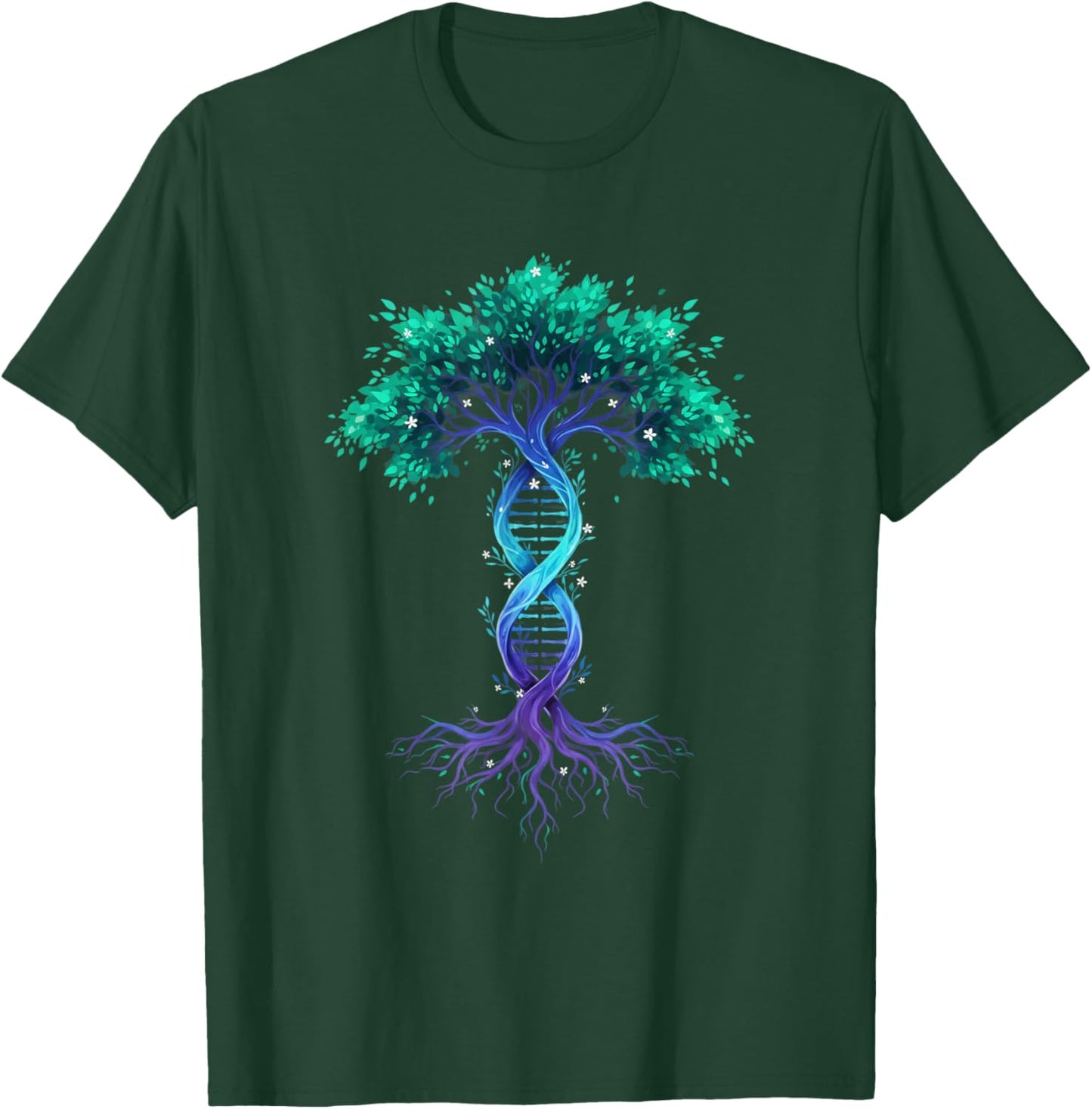 DNA Tree of Life Helix Tree Science Nature Genetics T-Shirt - T-Shirt | Forest