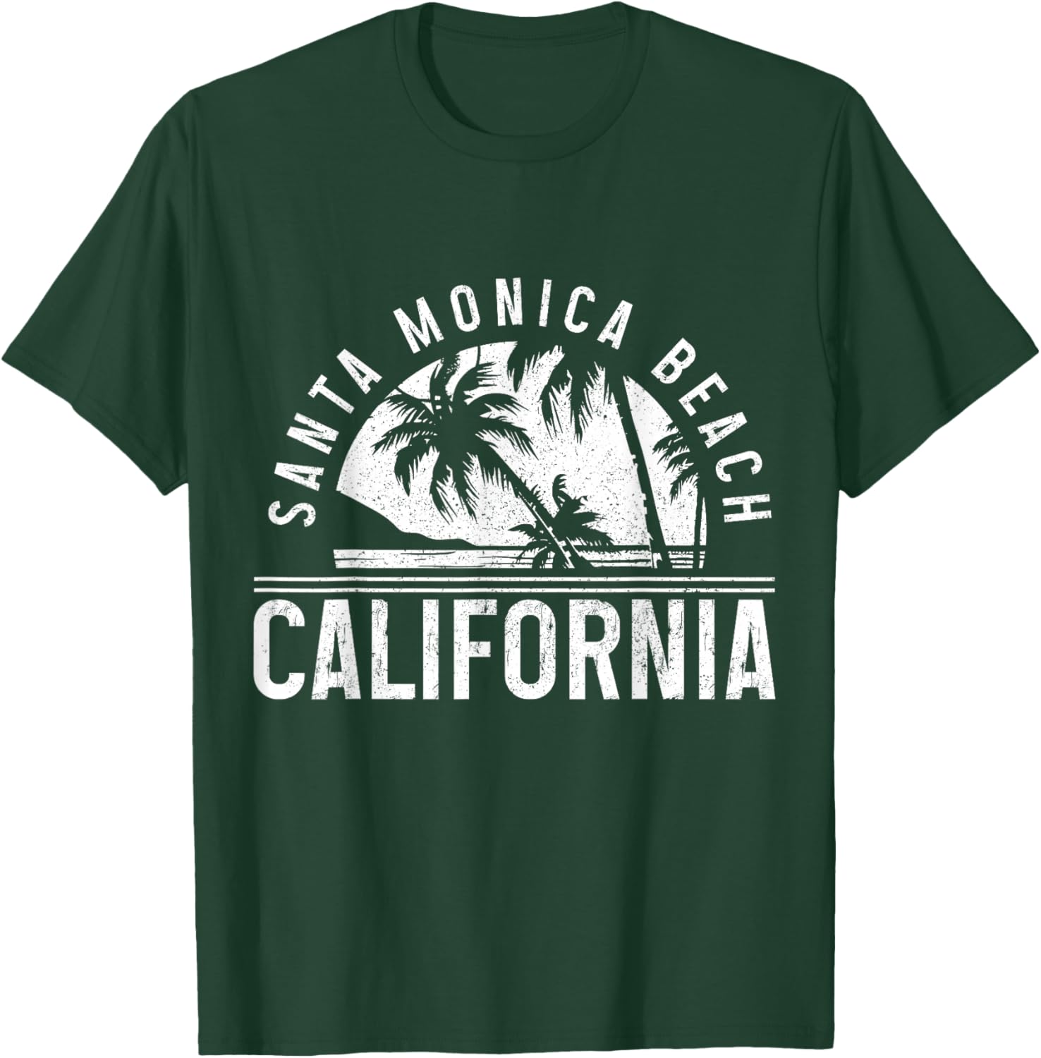 Santa Monica Beach California T-Shirt - T-Shirt | Forest