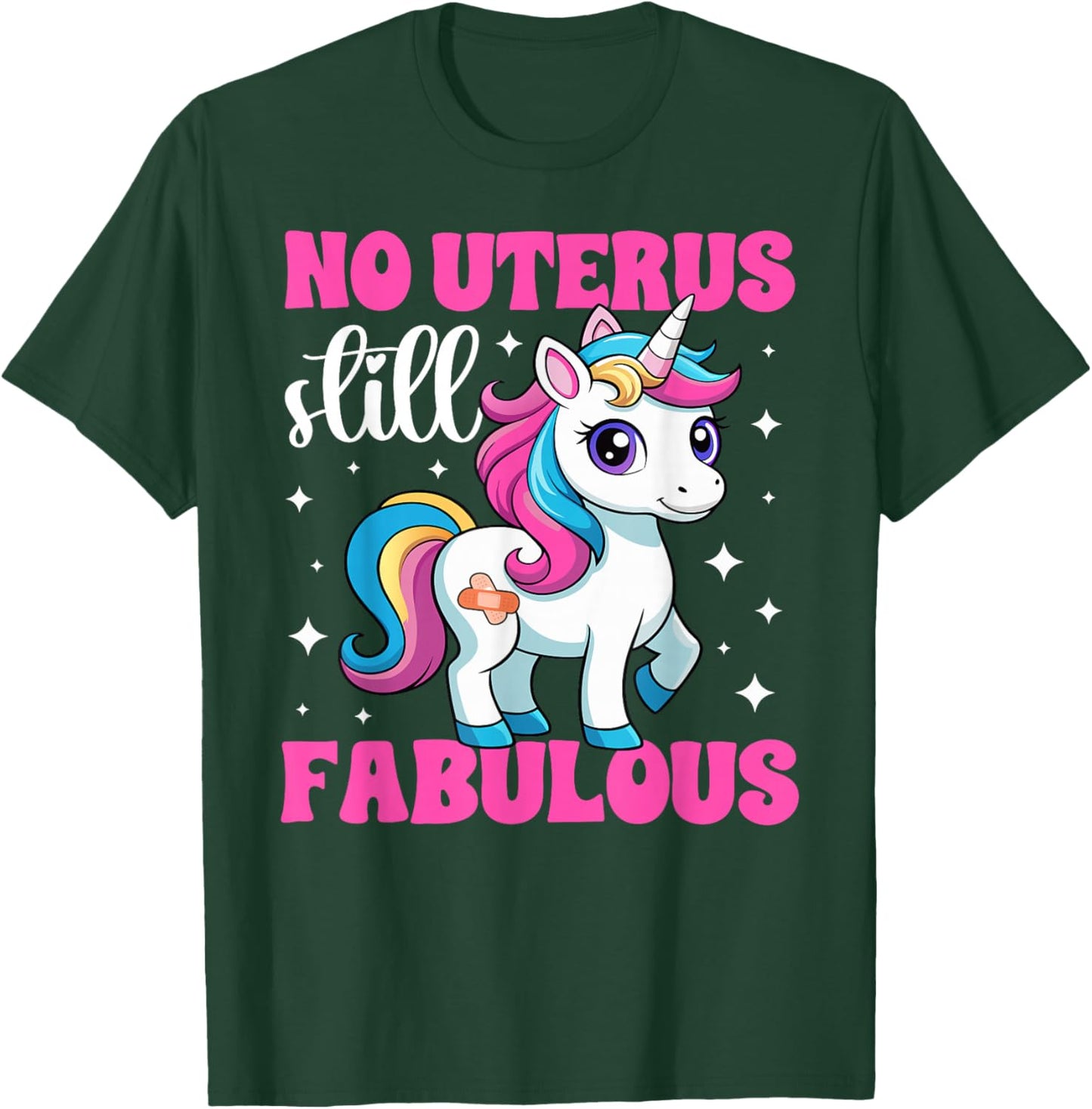No Uterus Post Hysterectomy Recovery Uterus Removal T-Shirt - T-Shirt | Forest