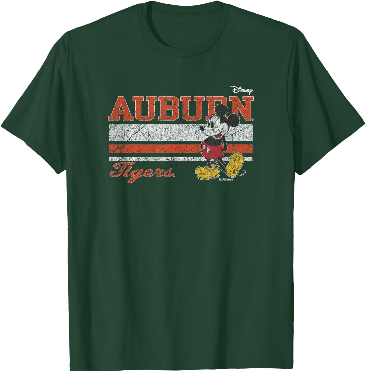 Auburn Tigers Mickey Mouse Vintage Navy Officially Licensed T-Shirt - T-Shirt | Forest