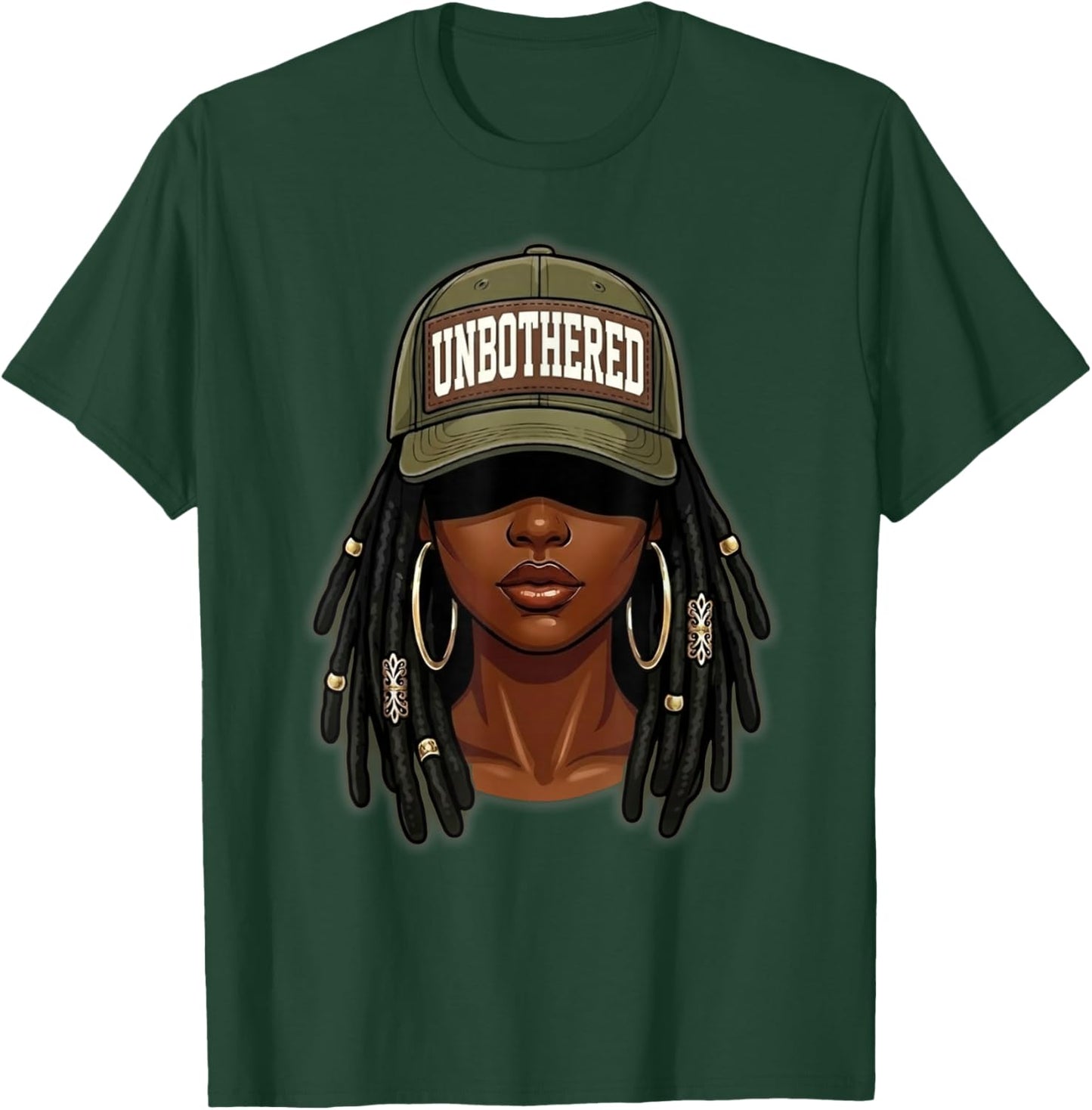 Black Women Camoa Apparel, Black History Month Unbothered T-Shirt - T-Shirt | Forest