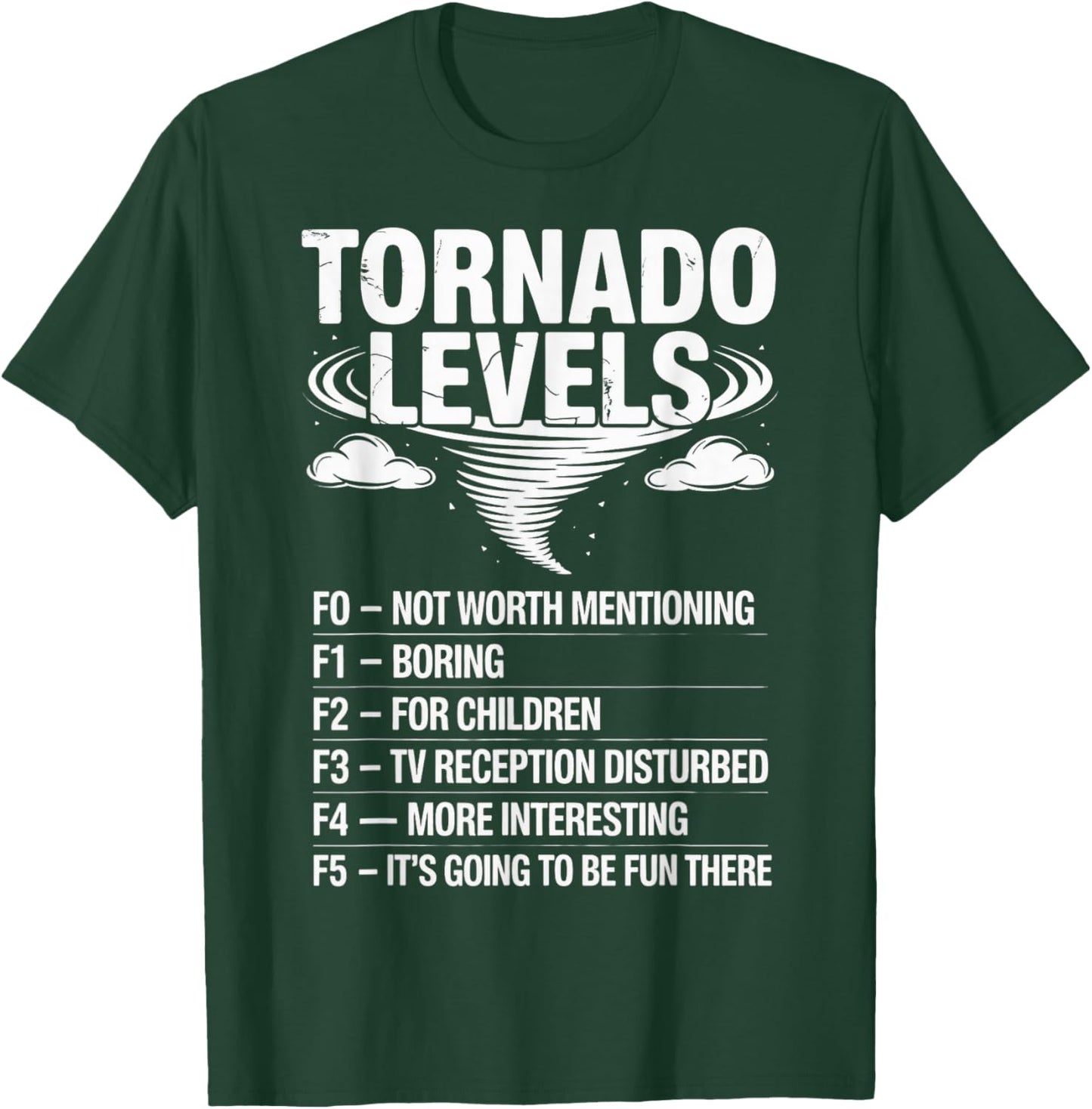 Tornado Levels Tornado Meteorology Storm Chasing T-Shirt - T-Shirt | Forest