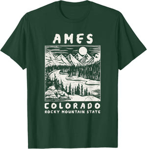 Ames, Colorado Mountain Wildnerness Nature Design T-Shirt - T-Shirt | Forest