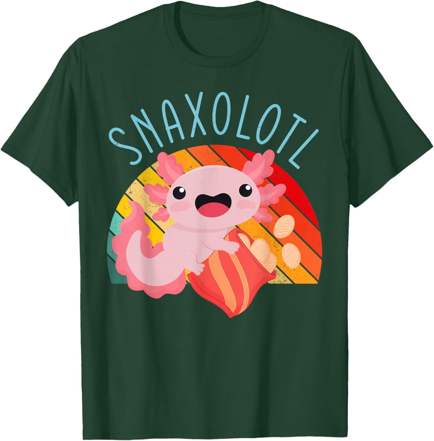 Snaxolotl Lovers Cute Funny Snack Humorous Vibe T-Shirt - T-Shirt | Forest