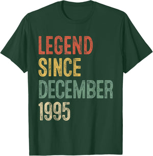 Legend December 1995 30th Birthday Men Women 30 Year Old T-Shirt - T-Shirt | Forest