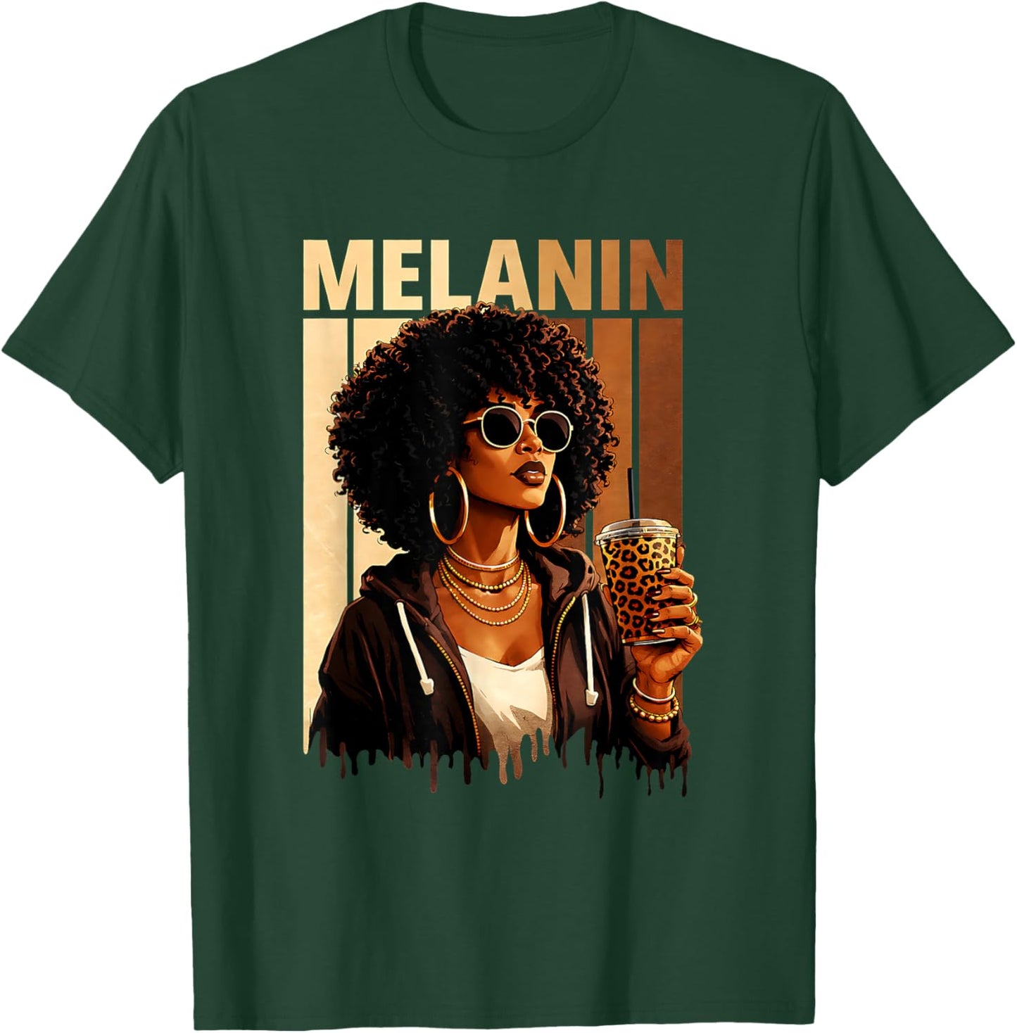 Black History Pride Queen Dope Blessed Afrocentric Melanin T-Shirt - T-Shirt | Forest