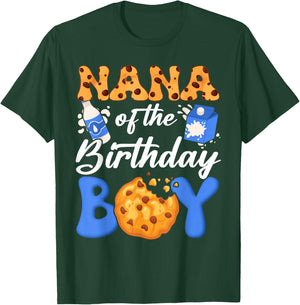 Nana of The Birthday Boy Milk and Cookies 1St Birthday T-Shirt - T-Shirt | Forest