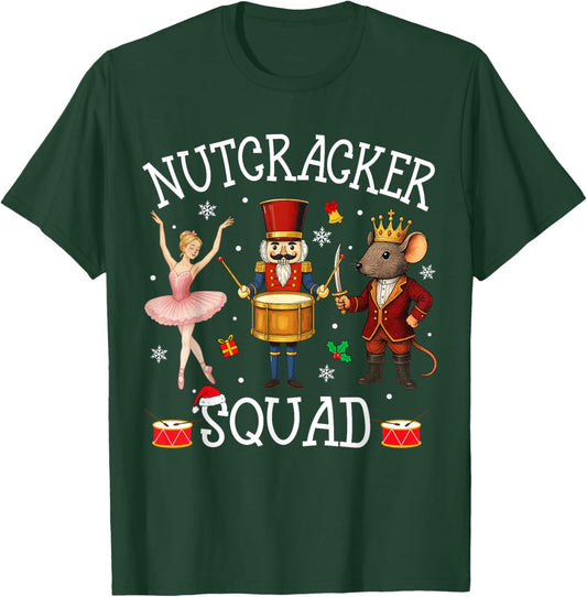 Christmas Nutcracker Squad Ballet Dance Women Kids Girls T-Shirt - T-Shirt | Forest