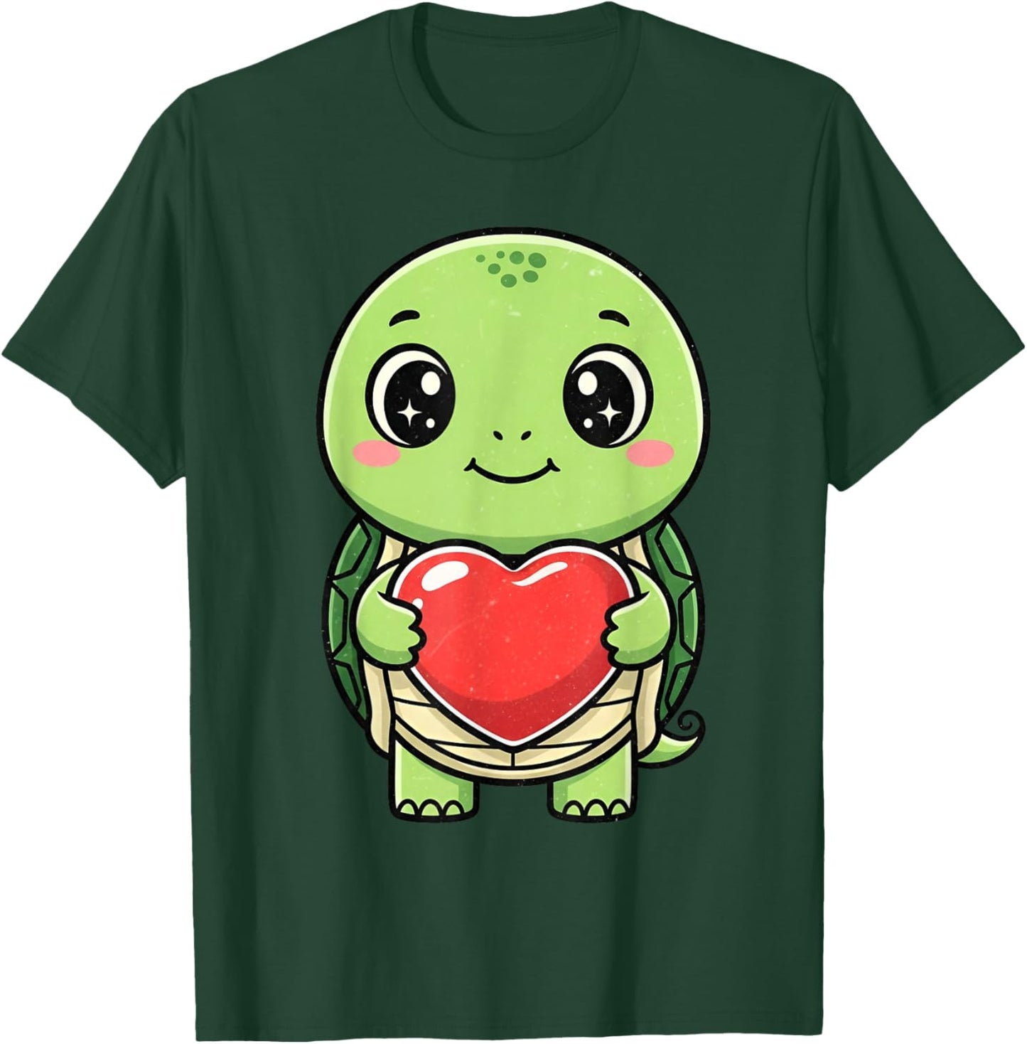 Cute Turtle Funny Heart Lover Valentines Men Women Kids T-Shirt - T-Shirt | Forest