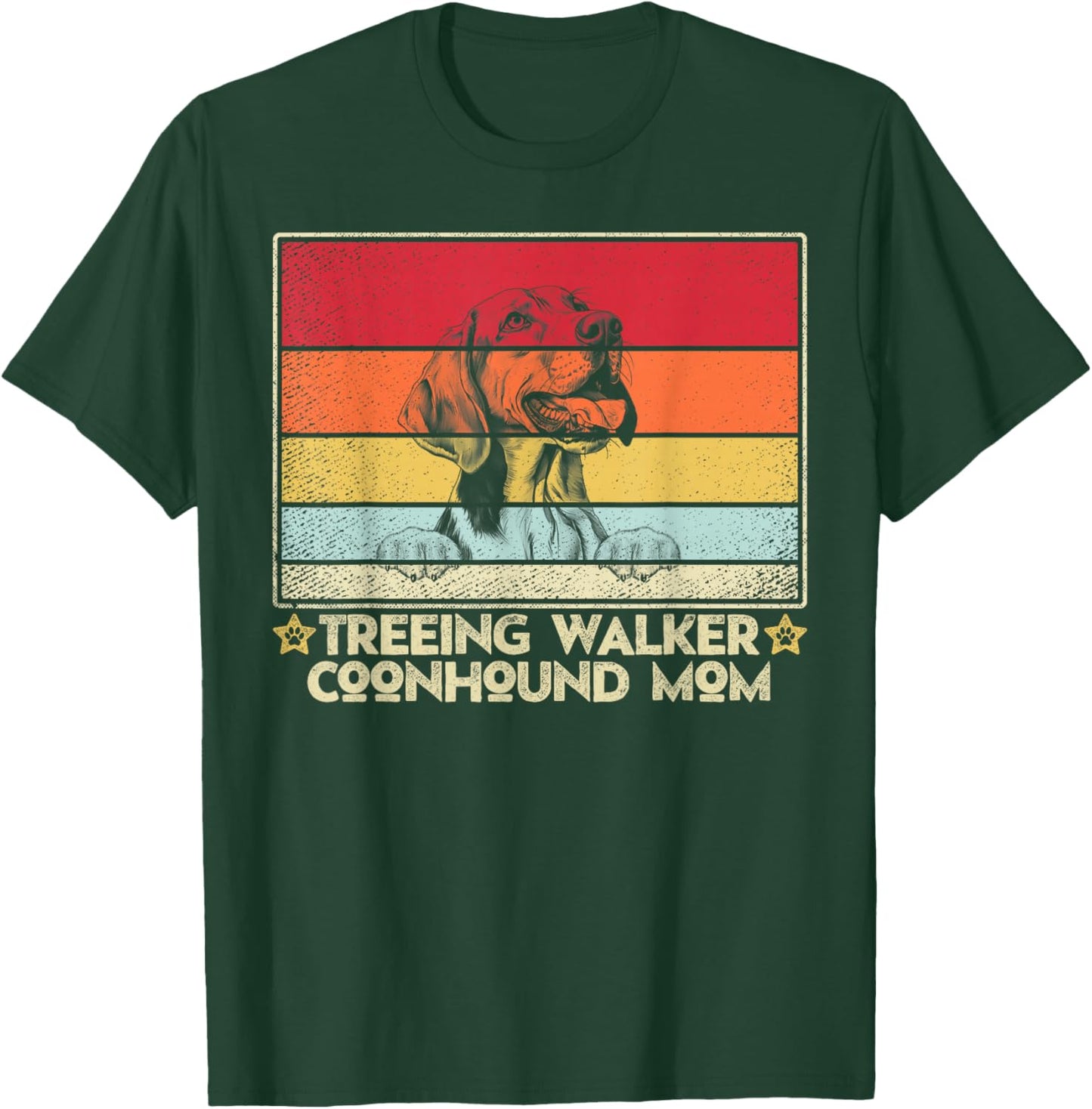 Treeing Walker Coonhound Mom Classic Retro Vintage Style T-Shirt - T-Shirt | Forest