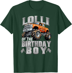 Lolli of The Birthday Boy Monster Truck Birthday Family T-Shirt - T-Shirt | Forest