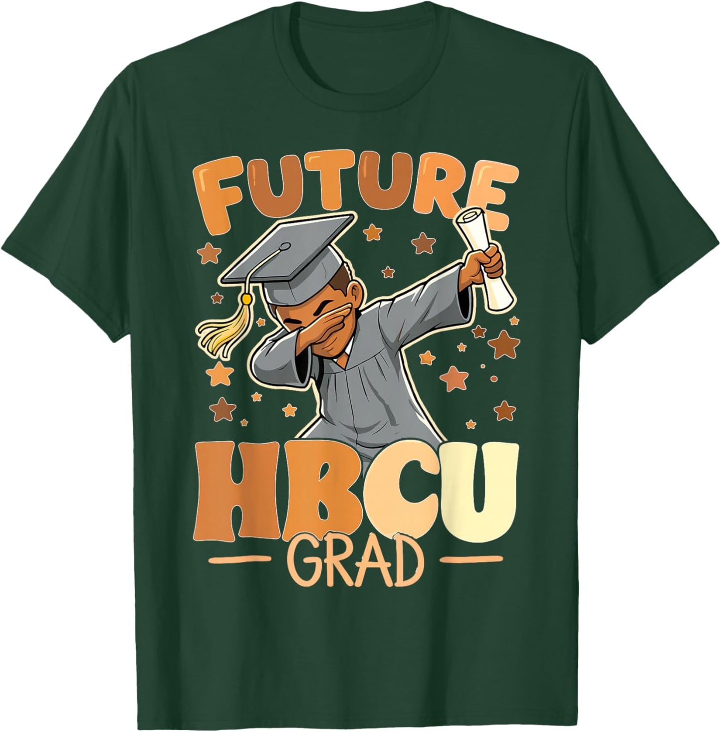 Future HBCU Grad Dabbing Boys College Graduation HBCU T-Shirt - T-Shirt | Forest