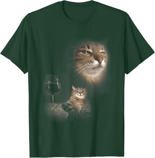 Cat Portrait Kitten Funny Sassy Cat Meme Stupid Brainrot T-Shirt - T-Shirt | Forest
