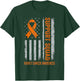 Kidney Cancer Awareness Support Squad Orange Ribbon Flag T-Shirt - T-Shirt | Forest
