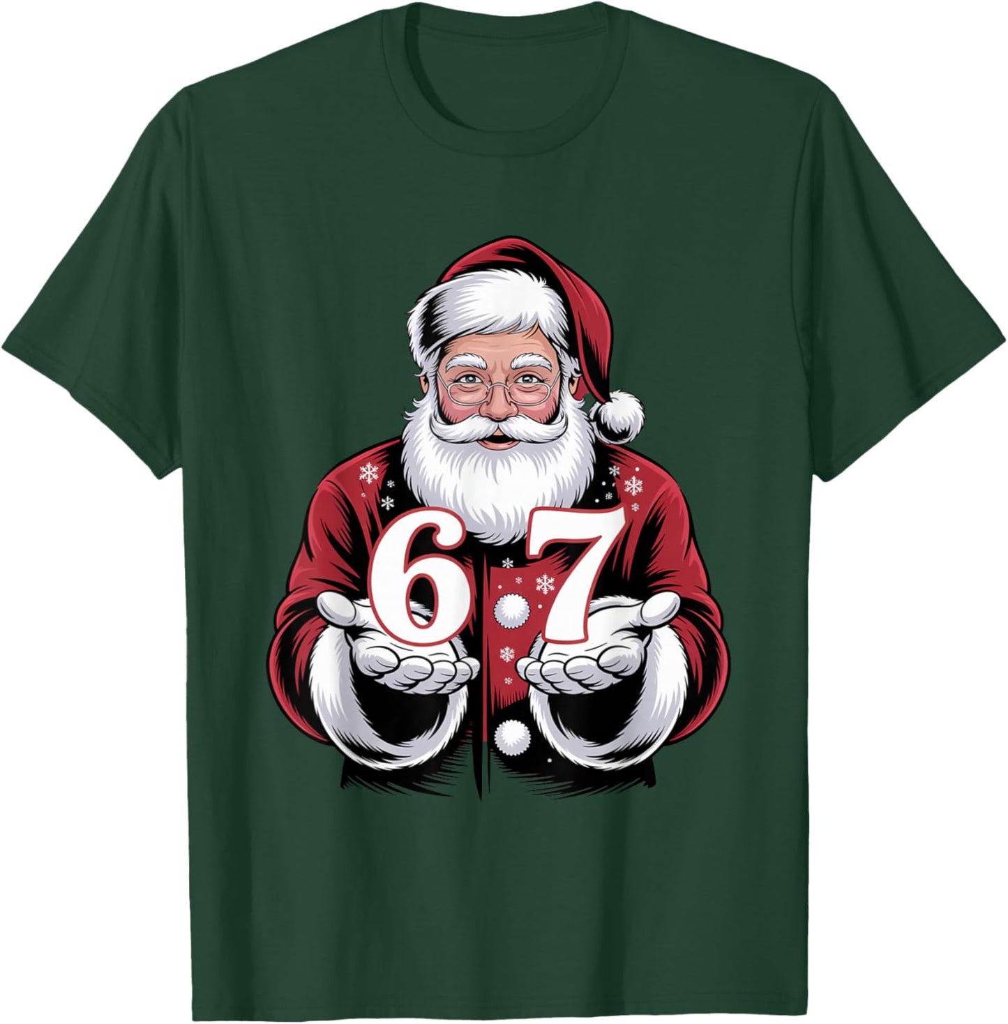 Christmas 67 Funny Xmas Six Seven Ugly Sweater 6-7 T-Shirt - T-Shirt | Forest