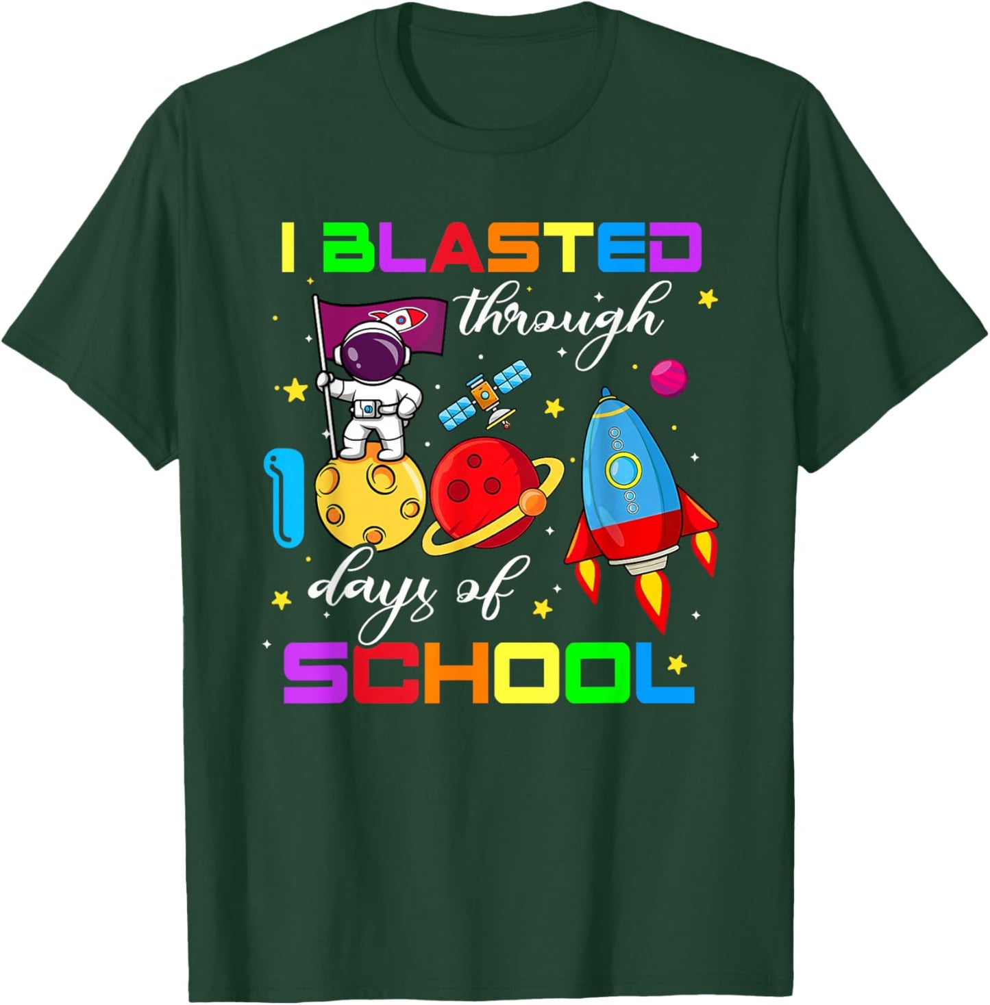 100th Day Teacher Kids T-Shirt - T-Shirt | Forest