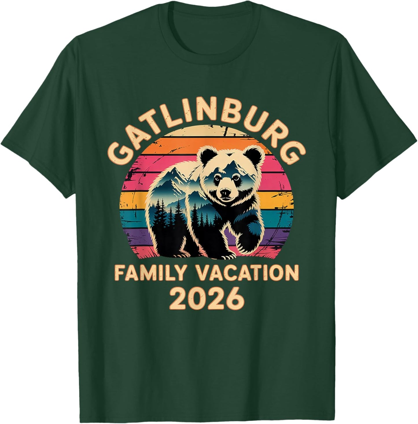 Baby Bear Souvenir Family Vacation Tennessee Gatlinburg 2026 T-Shirt - T-Shirt | Forest