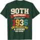 90 Year Old Vintage Awesome Since 1936 90th Birthday T-Shirt - T-Shirt | Forest