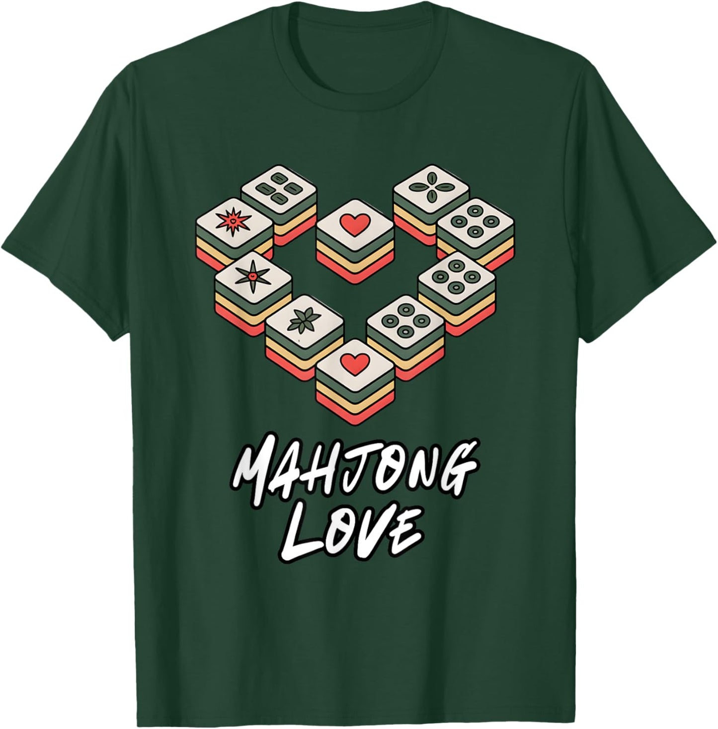 Funny Mahjong Love Chinese Game Player It's Mahjong Time T-Shirt - T-Shirt | Forest