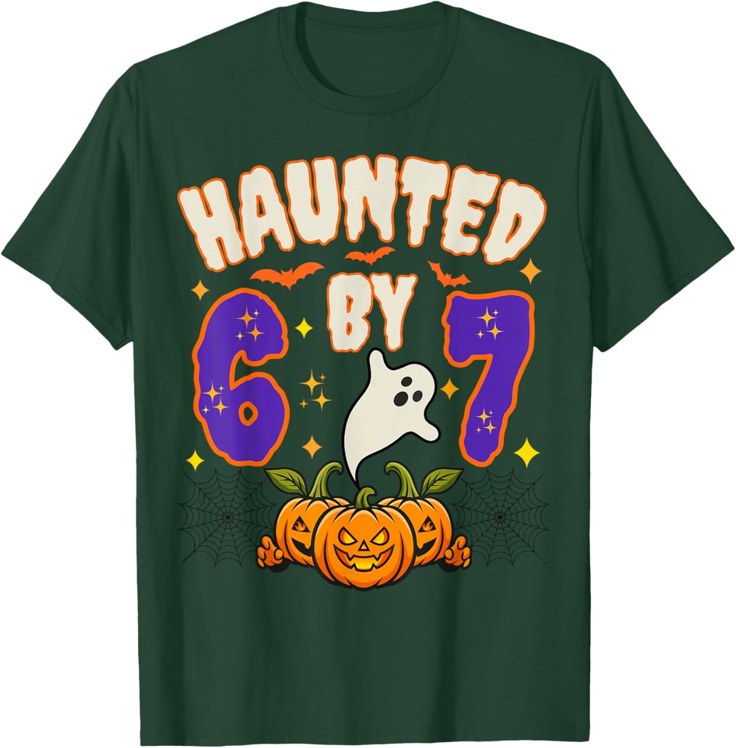 Halloween Haunted by 6 7 Six Seven Gen Alpha Z 67 Meme T-Shirt - T-Shirt | Forest