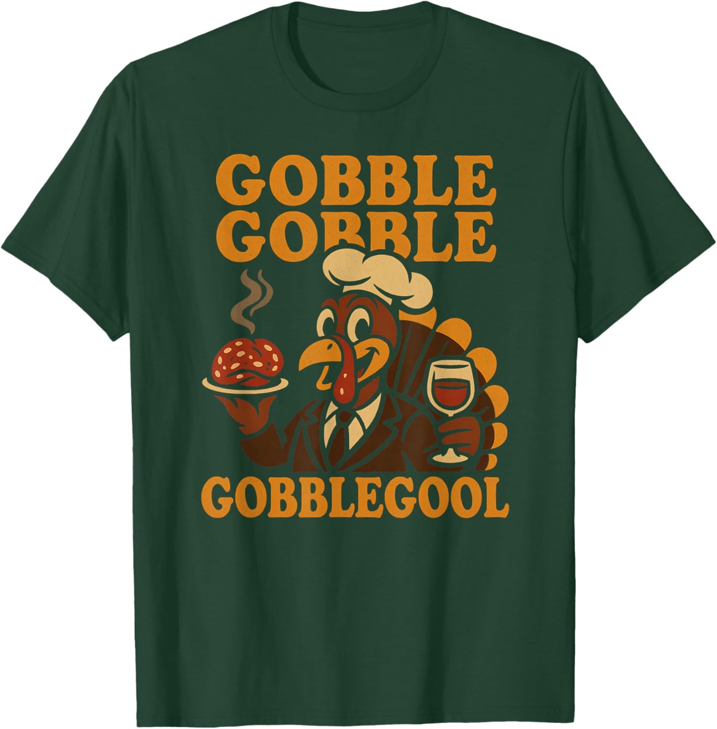 Gobble Gobblegool Funny Italian Thanksgiving Turkey Italia T-Shirt - T-Shirt | Forest