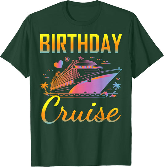 Family Birthday Cruise 2026 T-Shirt - T-Shirt | Forest