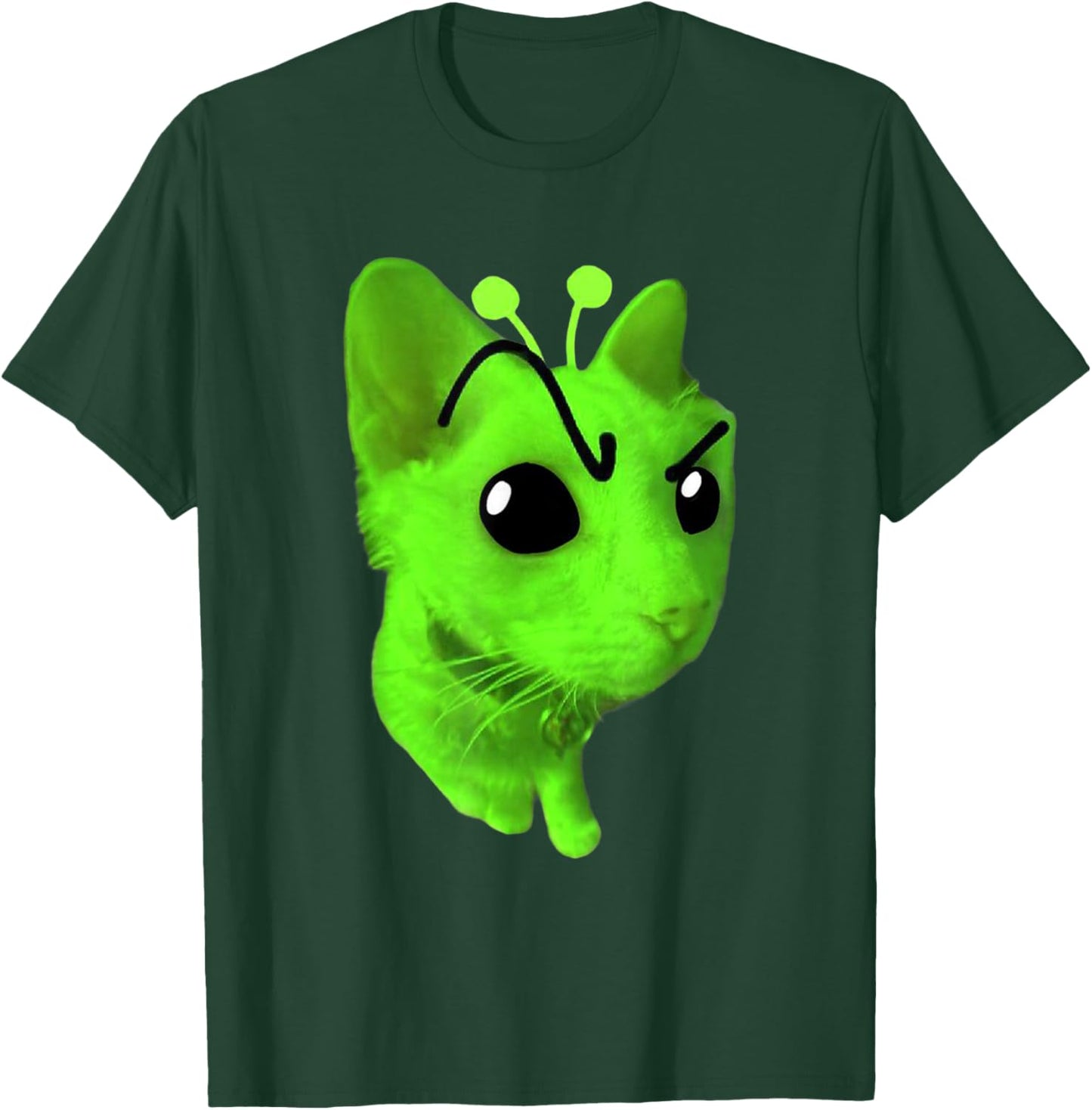 Gnarp Cat Silly Alien Cat Meme Brainrot Funny Meme Gen Z T-Shirt - T-Shirt | Forest