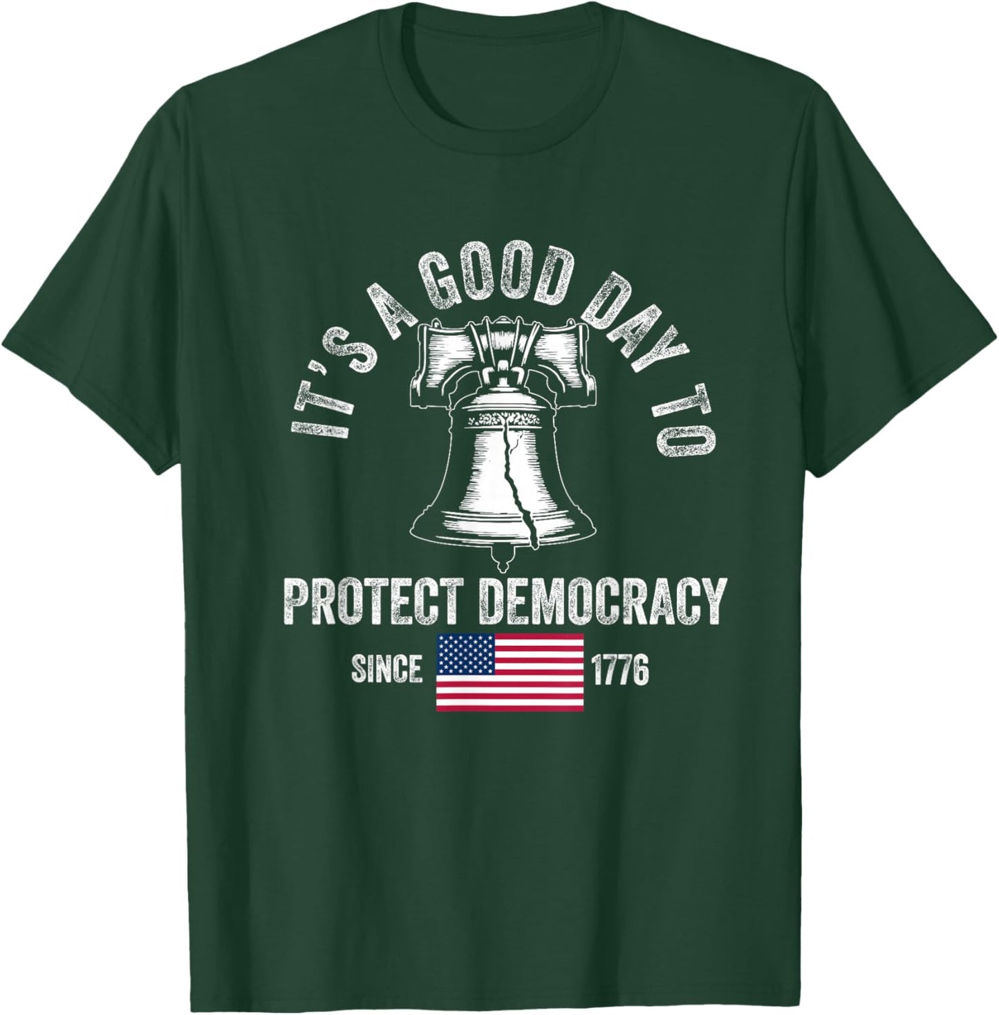 It's A Good Day to Protect Democracy Politics USA Flag T-Shirt - T-Shirt | Forest
