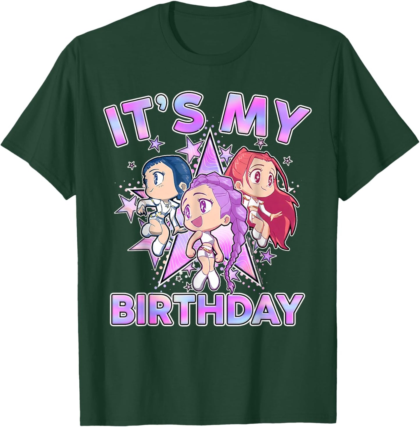 It's My Birthday Cute Chibi Matching Birthday Girl Party T-Shirt - T-Shirt | Forest