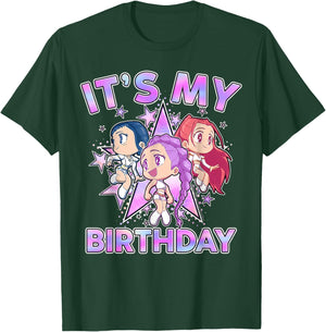 It's My Birthday Cute Chibi Matching Birthday Girl Party T-Shirt - T-Shirt | Forest