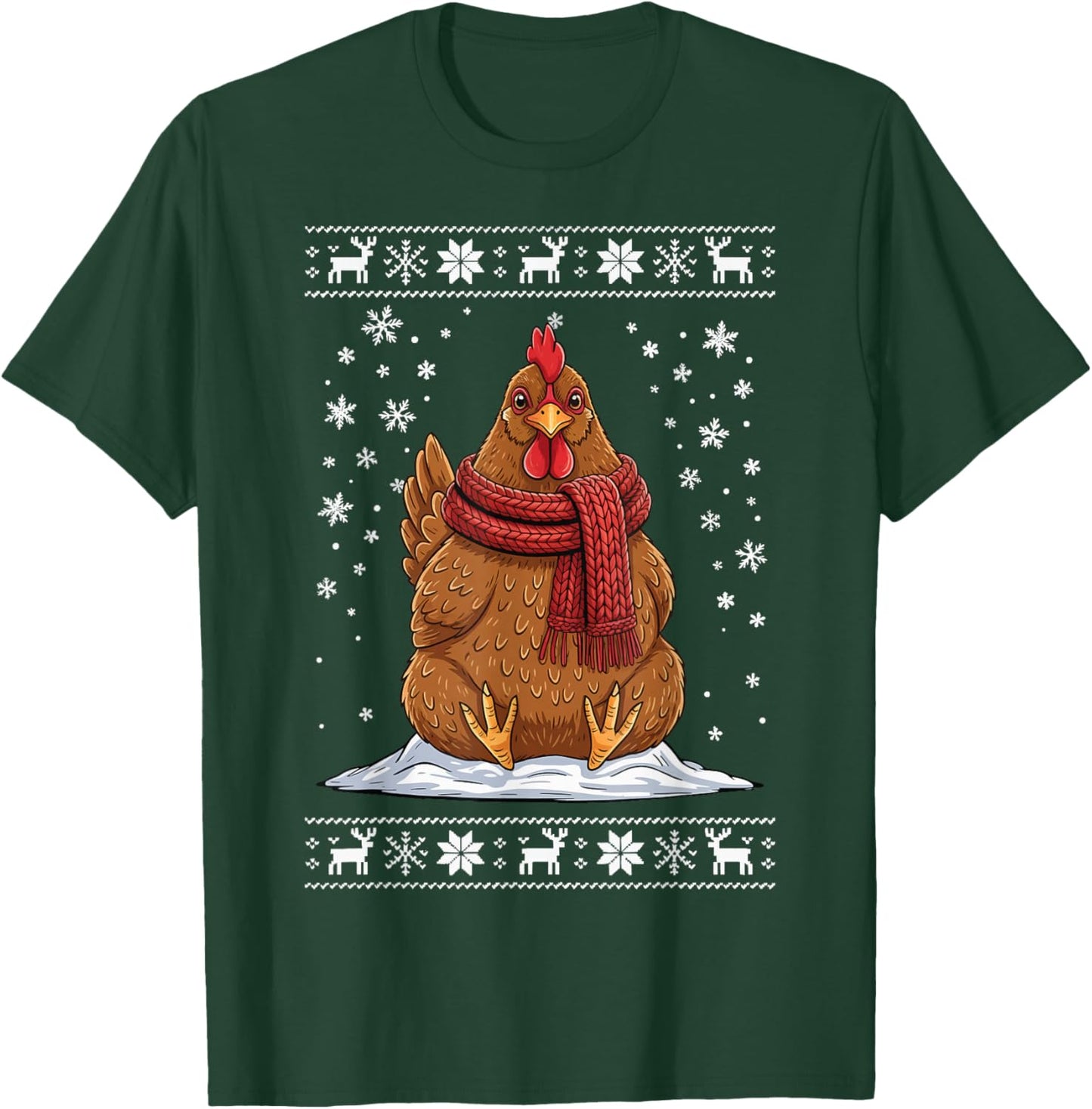 Chicken Ugly Christmas T-Shirt - T-Shirt | Forest
