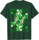 Shamrock Queen Playing Card Saint Patricks Day T-Shirt - T-Shirt | Forest