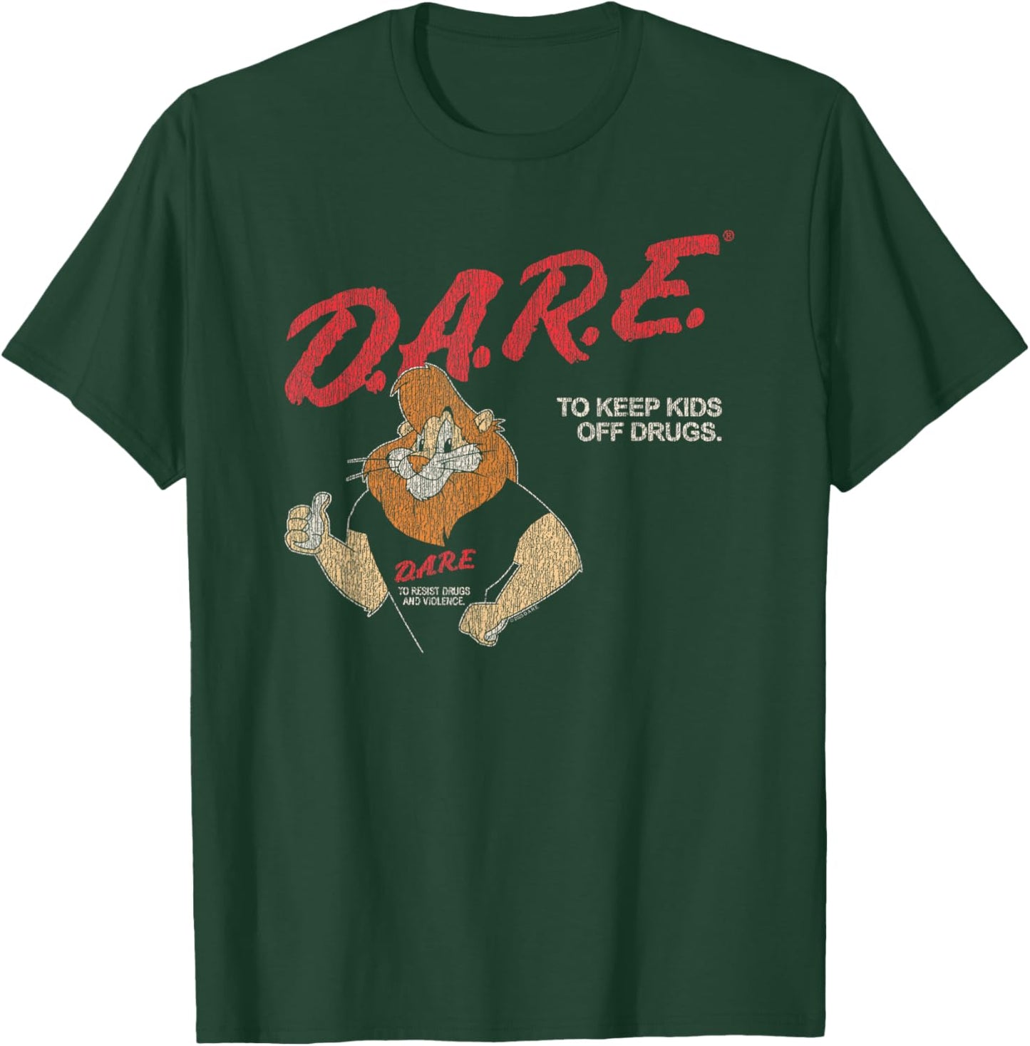 D.A.R.E. Program Keep Kids Off Drugs Daren The Lion PSA T-Shirt - T-Shirt | Forest
