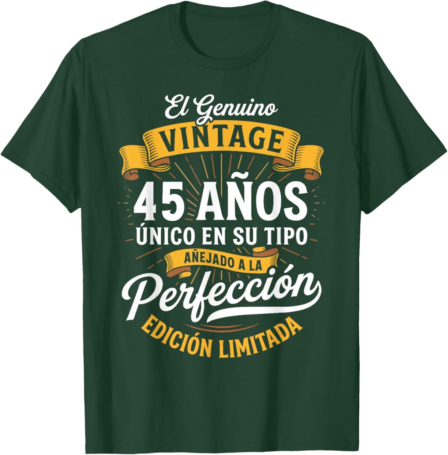 Vintage 45th Birthday Men Funny 45 Birthday Spanish T-Shirt - T-Shirt | Forest
