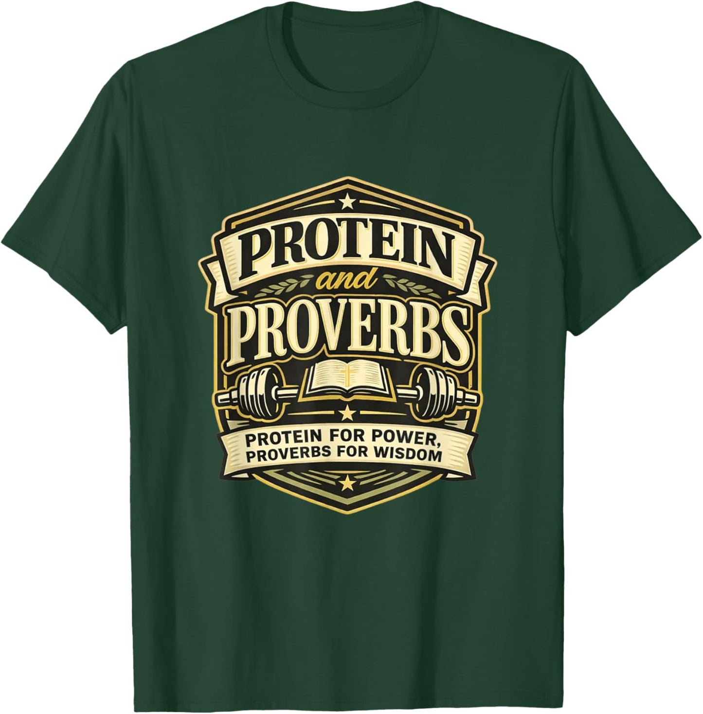 Christian Fitness | Bible Verse Gym Faith Based Workout T-Shirt - T-Shirt | Forest
