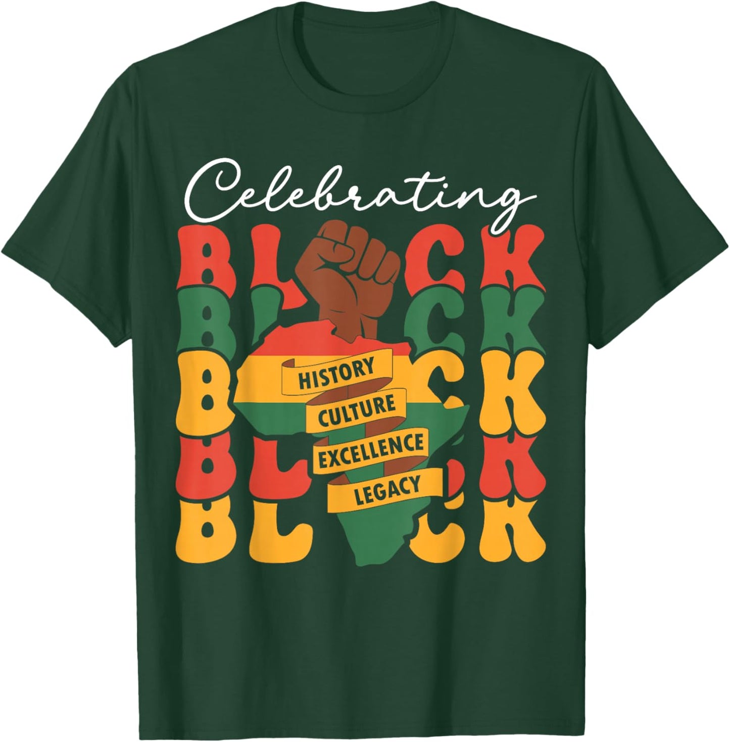 Celebrating Black History Month African American History T-Shirt - T-Shirt | Forest