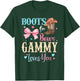 Boots or Bows Gammy Loves You Gender Reveal Family T-Shirt - T-Shirt | Forest