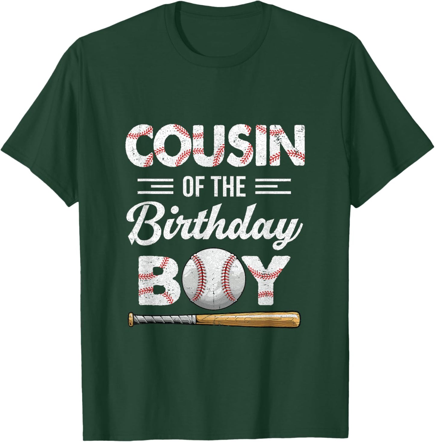 Cousin of The Birthday Boy Baseball Matching Family T-Shirt - T-Shirt | Forest