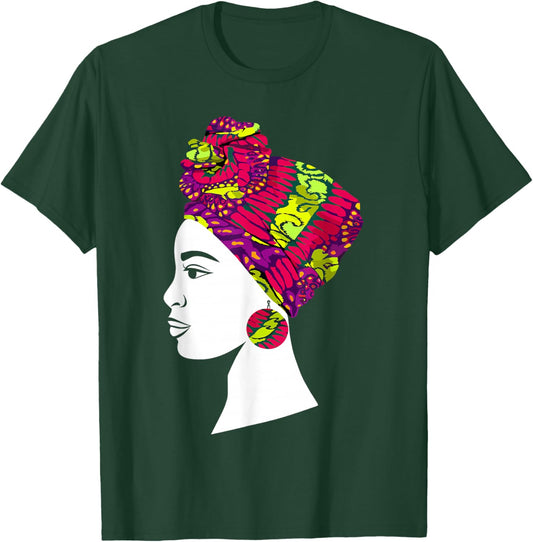 Best African Art Girls Kente Cloth African Print T-Shirt - T-Shirt | Forest