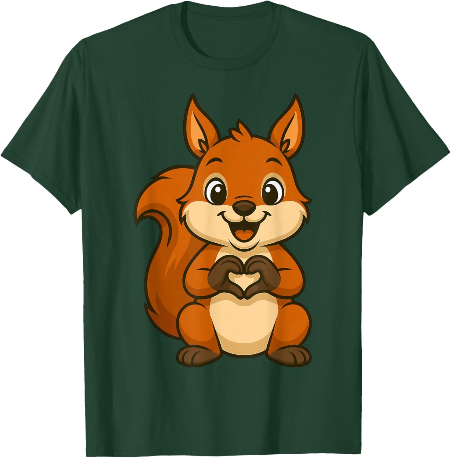 Squirrel Doing Heart with Hands Valentines Day T-Shirt - T-Shirt | Forest