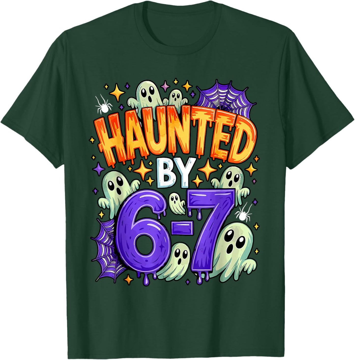 Haunted by 67 – Funny Ghost and Pumpkin Halloween Costume T-Shirt - T-Shirt | Forest