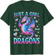Just A Girl Who Loves Dragons Cute Dragon T-Shirt - T-Shirt | Forest
