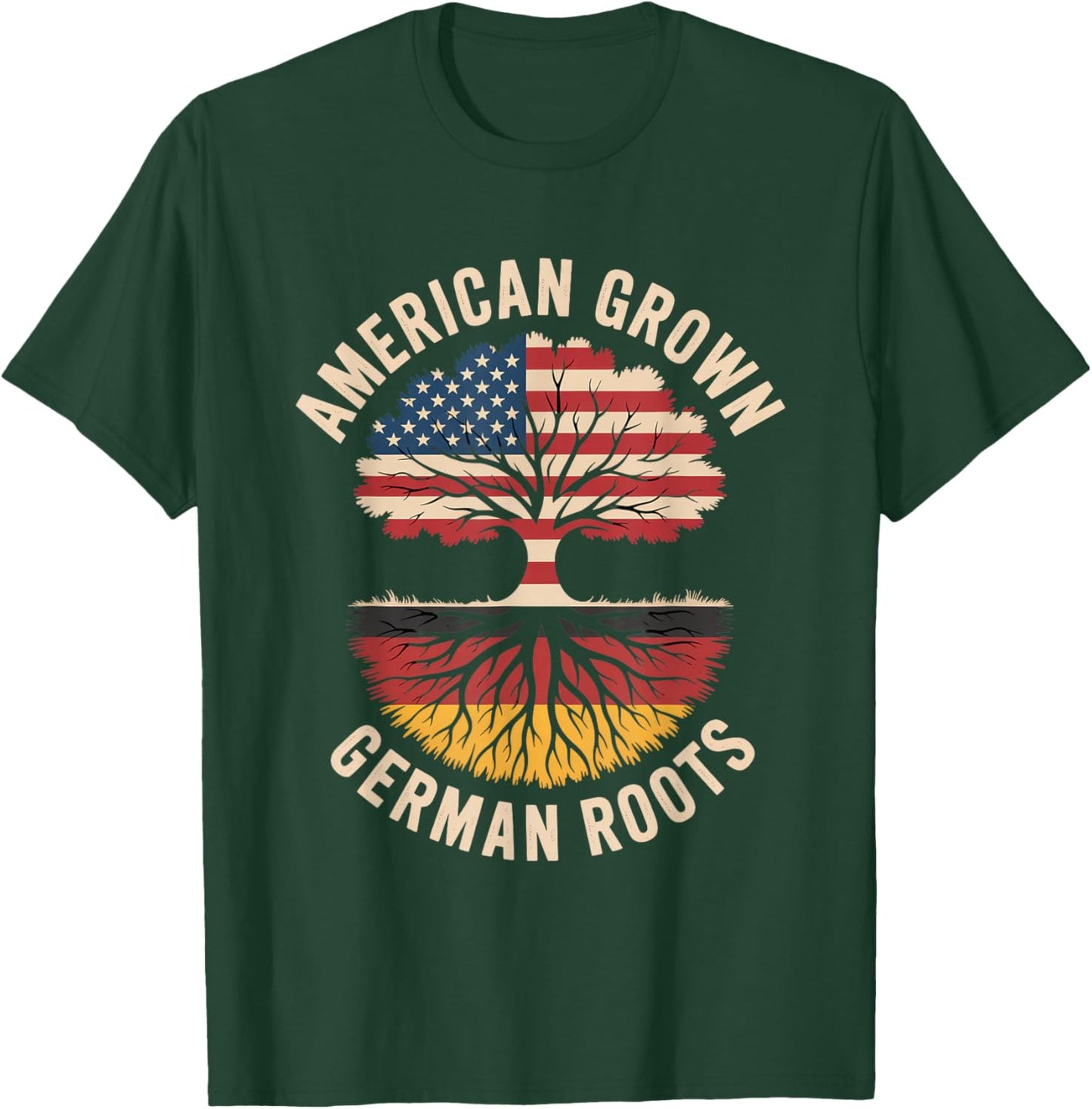 American Grown German Roots Family Tree Germany Flag Germany T-Shirt - T-Shirt | Forest