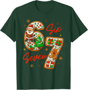 67 Christmas Trending Meme Saying 6 7 Meme Costume Xmas T-Shirt - T-Shirt | Forest