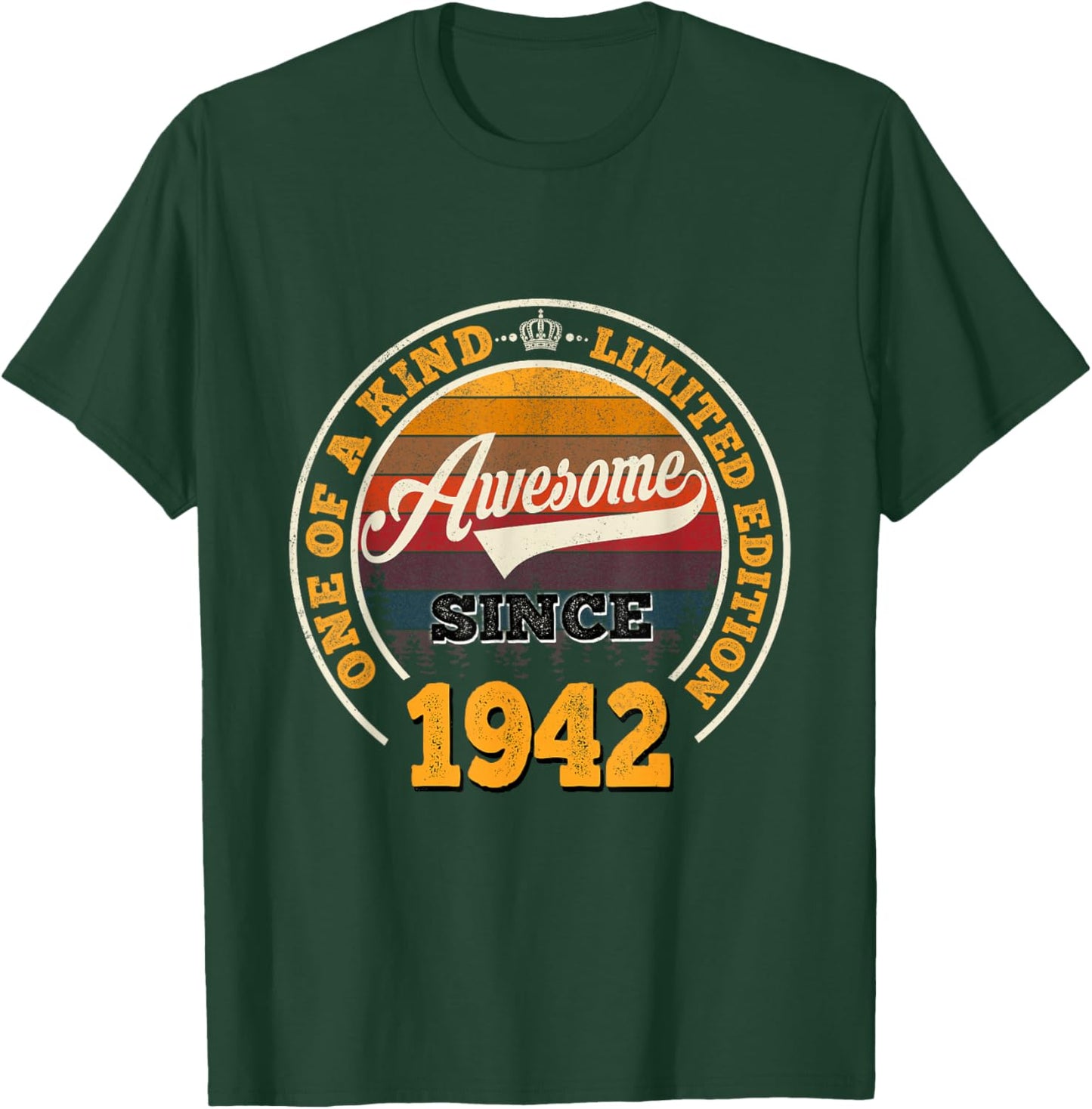 84th Birthday Gift Awesome Since 1942 84 Years Old T-Shirt - T-Shirt | Forest