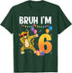 6th Birthday Cheetah Dabbing Theme Party Bruh I'm 6 T-Shirt - T-Shirt | Forest